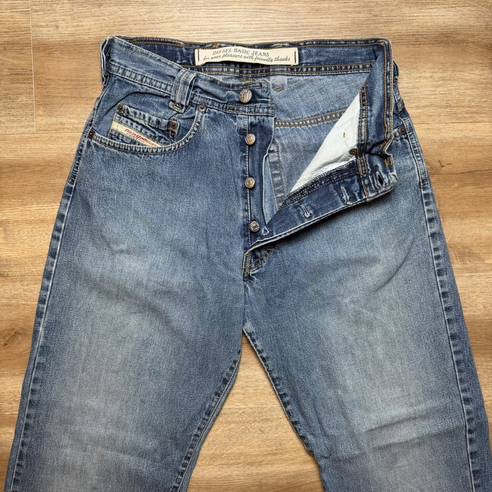 Vintage Diesel Saddle Jeans Men 27x28 Blue Loose Tapered Medium Wash Y2K (Tag29) - Picture 2 of 15